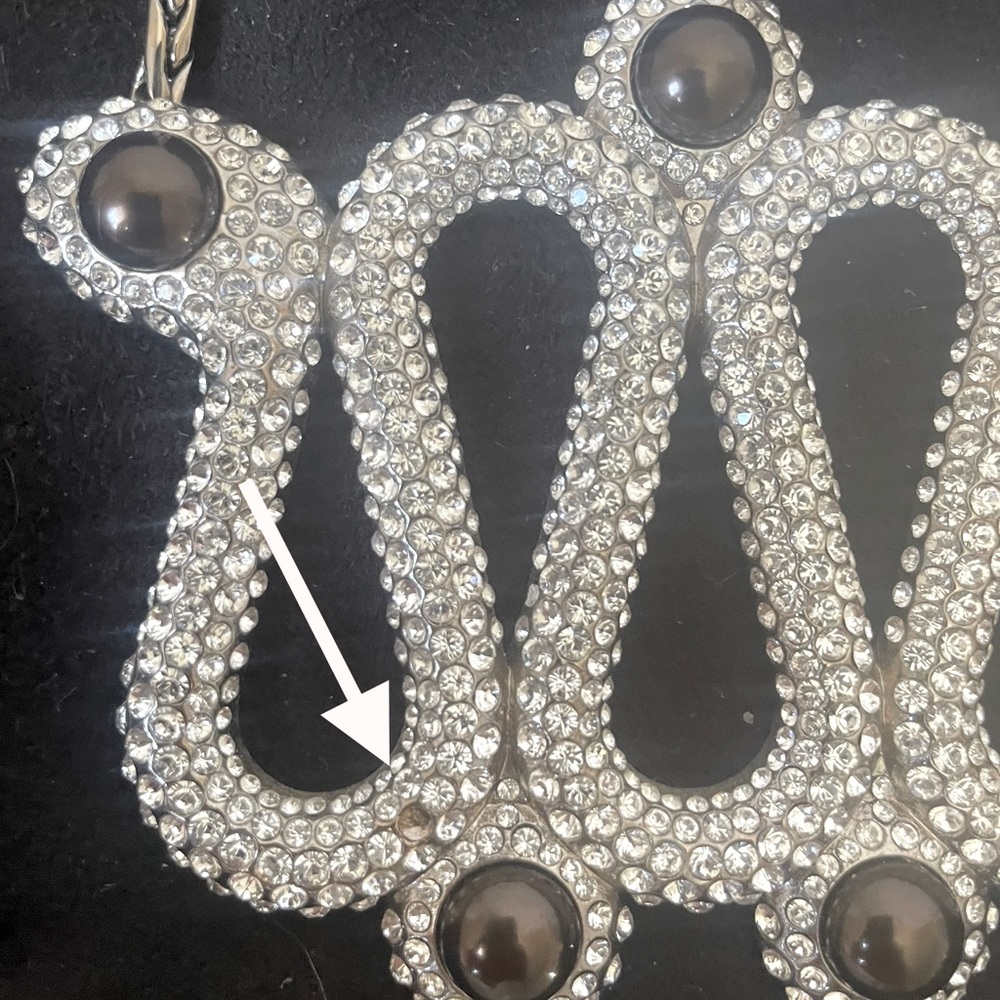 Retired Karl Lagerfield X Swarovski Serpent Necklace - Picture 4 of 5